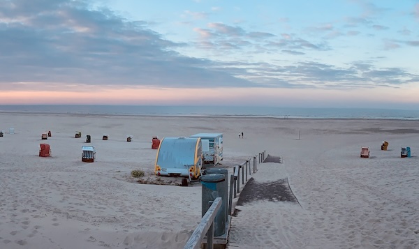 Abendhimmel Strand Juist - mobile Ansicht